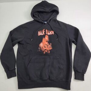 Billie Eilish Spooky Logo H&M Divided Black Hoodie Pullover Adult Sz L‎ EUC